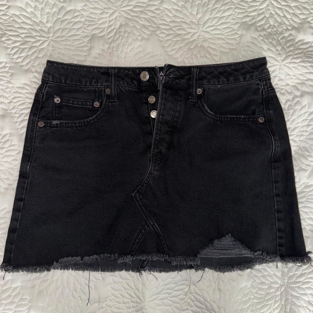Black AE Jean Skirt